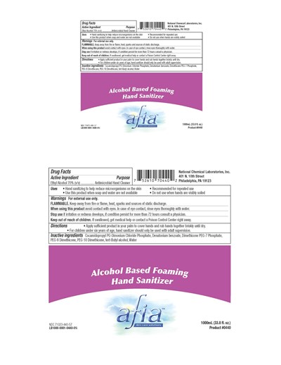 Labeling Information (Alcohol Based Foaming Hand Sanitizer Fda Approval Label)